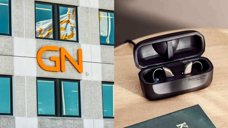 Image of GN Hearing headquarters with ReSound One hearing aids