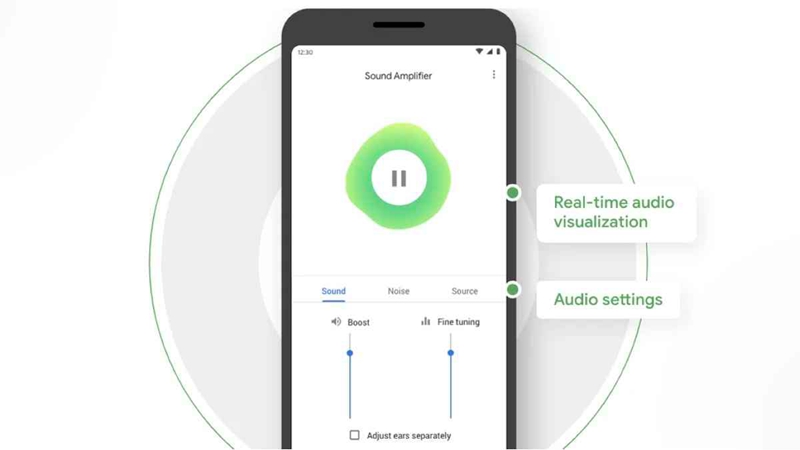 Screenshot of Sound Amplifier app for Android