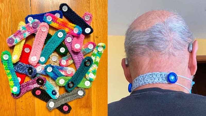 Crochet mask extenders