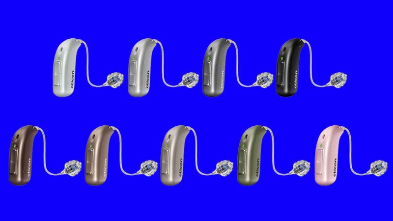 Color options for Oticon Real (olive available only in miniRITE R model).