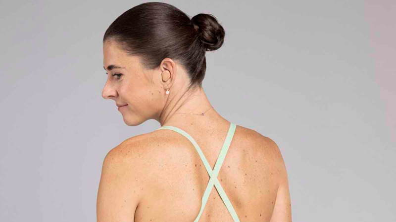 Paralympic athlete Olivia Green with her hearing aids.