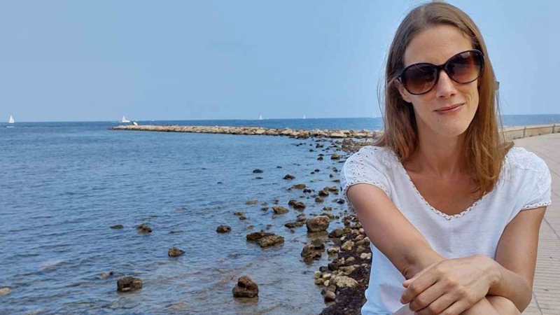 The author in Denia, Spain, on the Mediterranean Sea.