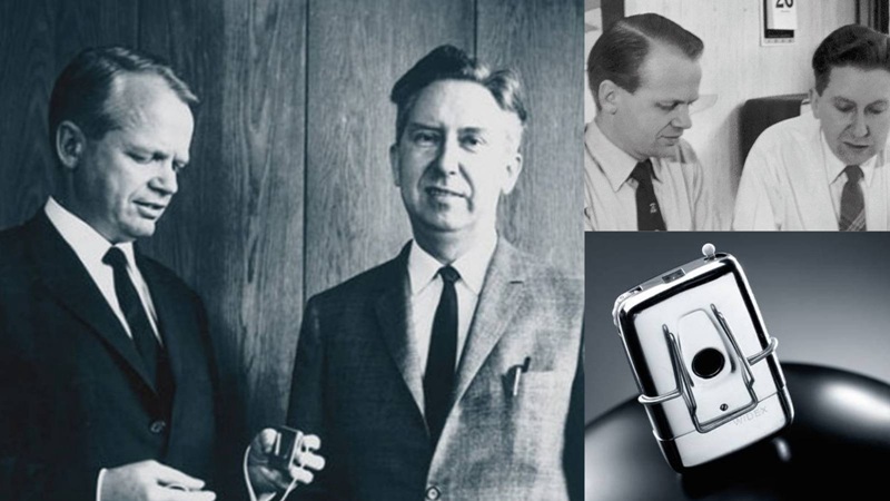 Founders of Widex and their first hearing aid design