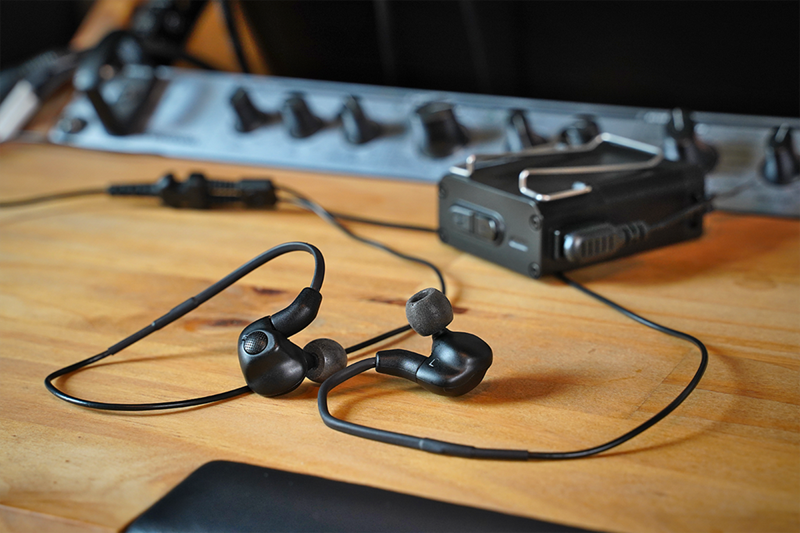 3DME In-Ear Monitoring System next to the bodypack