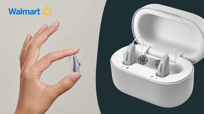 Image of B1 and B2 Bose OTC hearing aids at Walmart