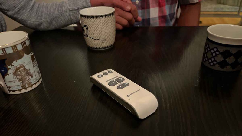 The Maxi Pro on our dining room table for amplified conversation.