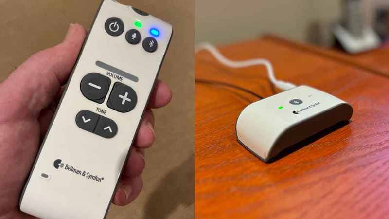 A close-up view of the Maxi Pro and TV streamer.