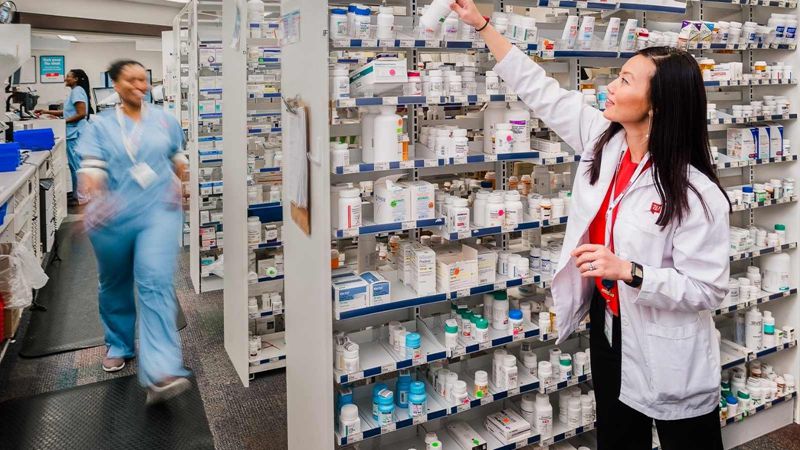 Hearing aids behind the Walgreens pharmacy counter