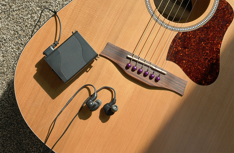 3DME In-Ear Monitoring System on my guitar